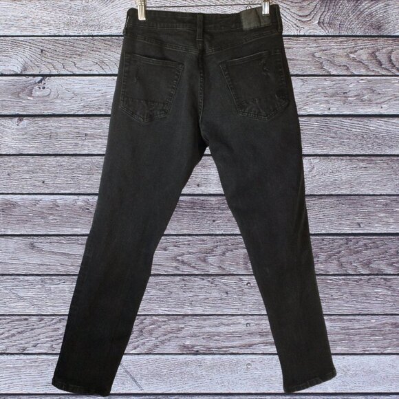 Aeropostale Athletic Skinny Jeans Black Distressed Look Size 28/30 - Picture 2 of 12